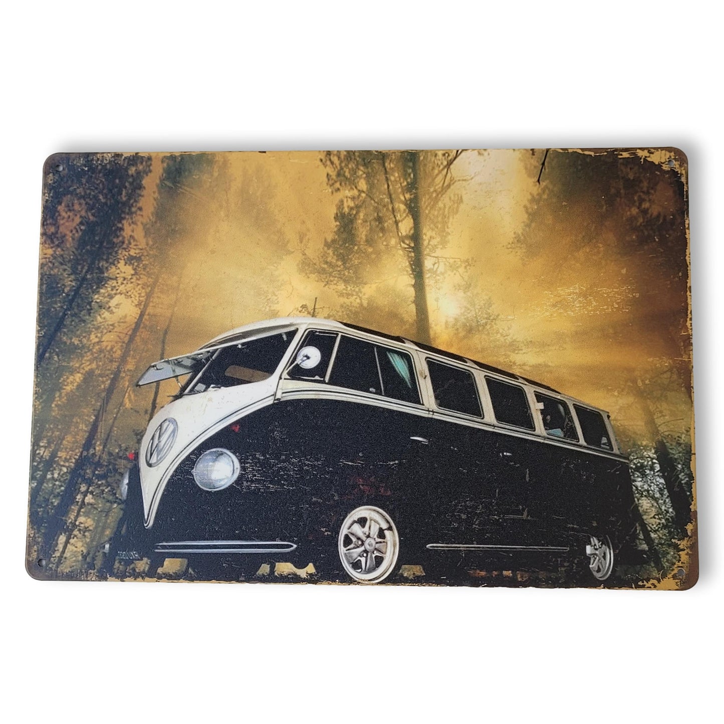 Chapa retro "Black Van" de 30cm. x 20cm.