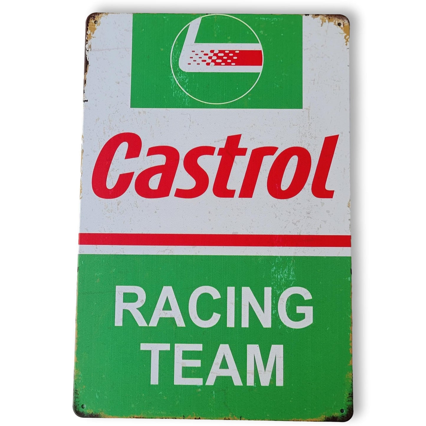 Chapa retro "Racing Team" de 30cm. x 20cm.