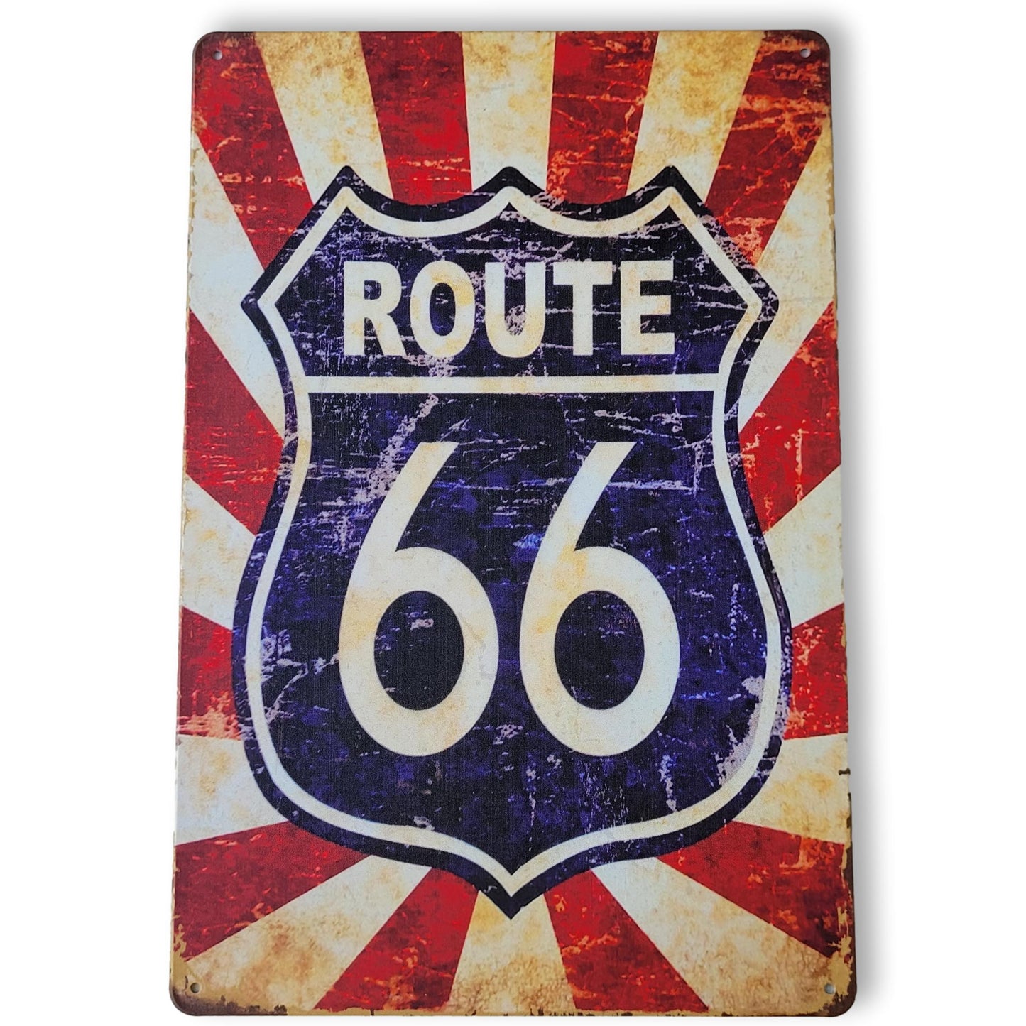 Chapa retro "Route 66" de 30cm. x 20cm.