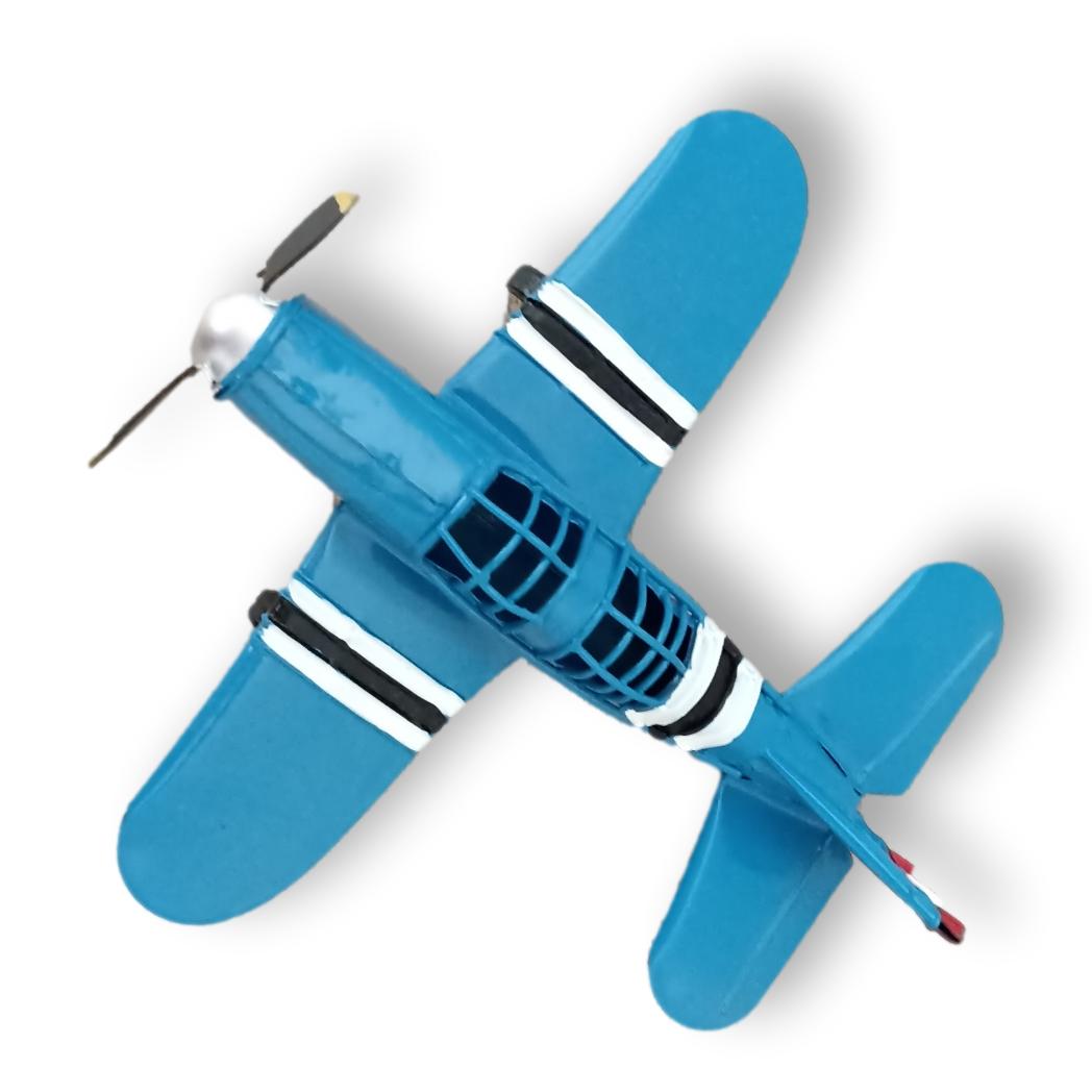 Avion Vintage en Chapa Modelo Militar