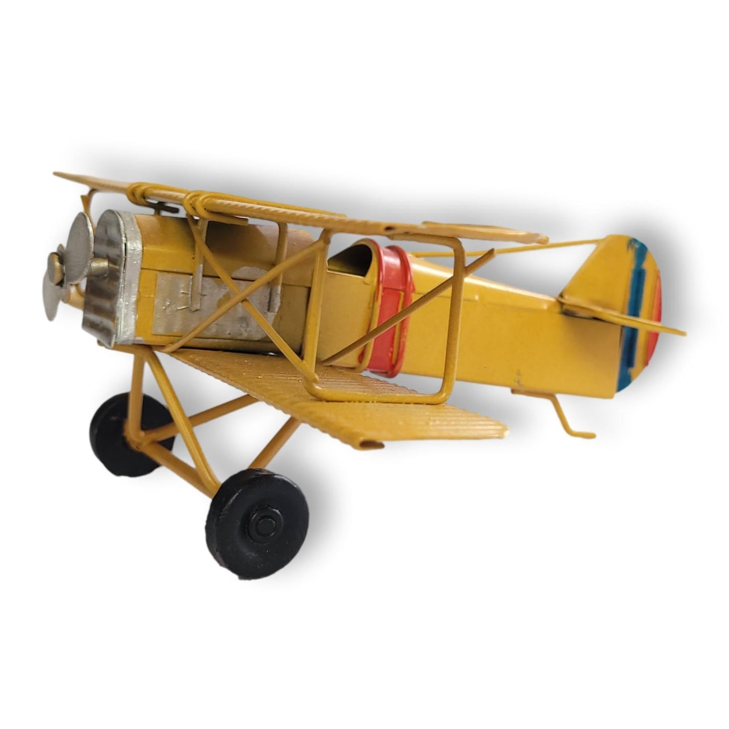 Adorno Avion Vintage en Chapa de Doble Ala