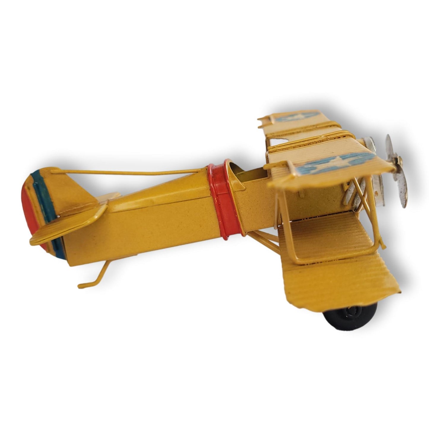 Adorno Avion Vintage en Chapa de Doble Ala