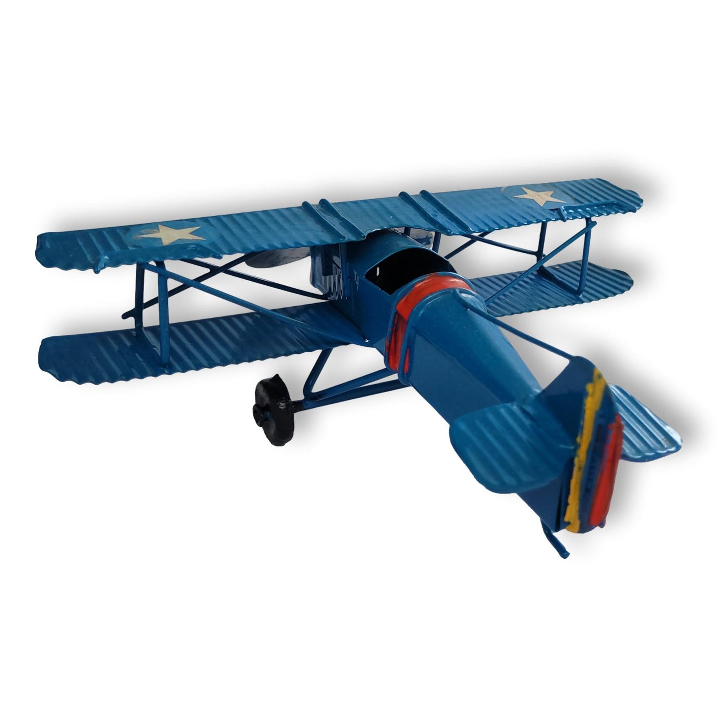 Adorno Avion Vintage en Chapa de Doble Ala
