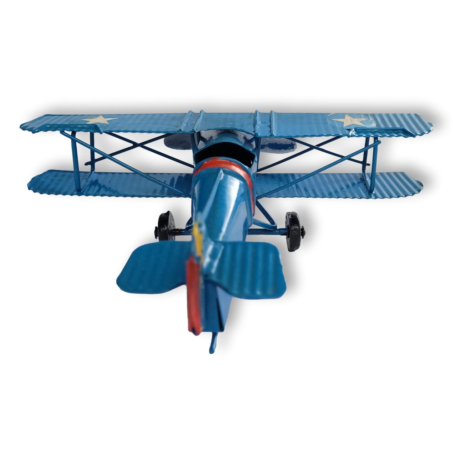 Adorno Avion Vintage en Chapa de Doble Ala