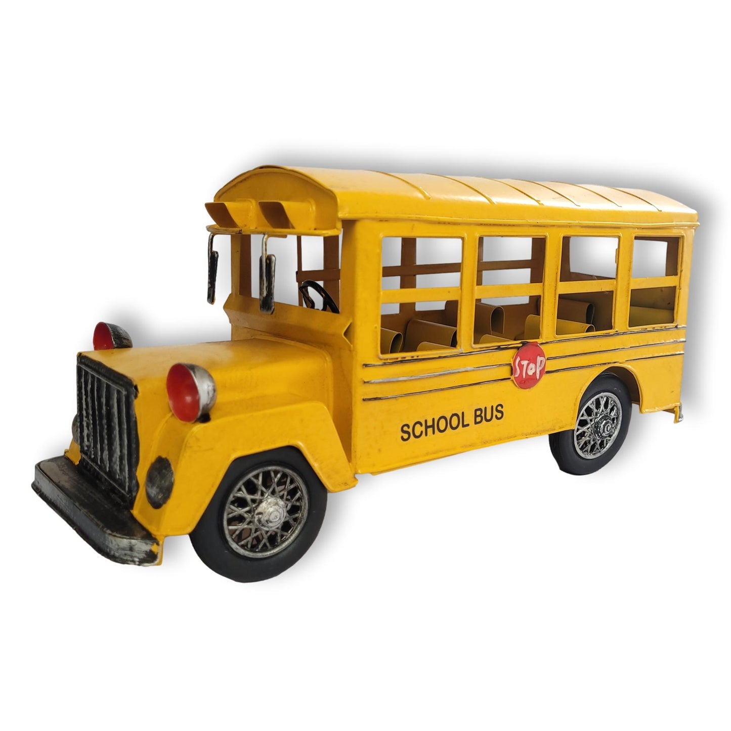 Bus Escolar de Chapa Vintage de 32 cm.