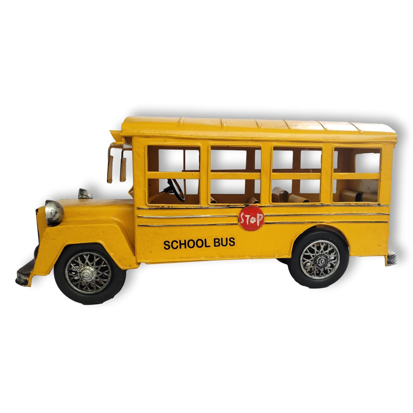 Bus Escolar de Chapa Vintage de 32 cm.