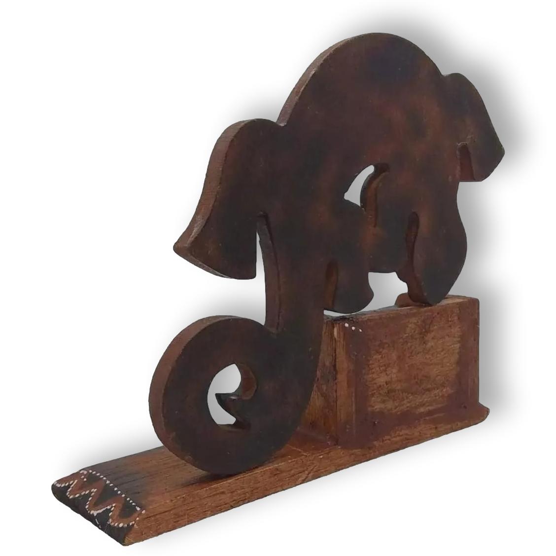 Adorno Calendario Perpetuo Iguana en madera
