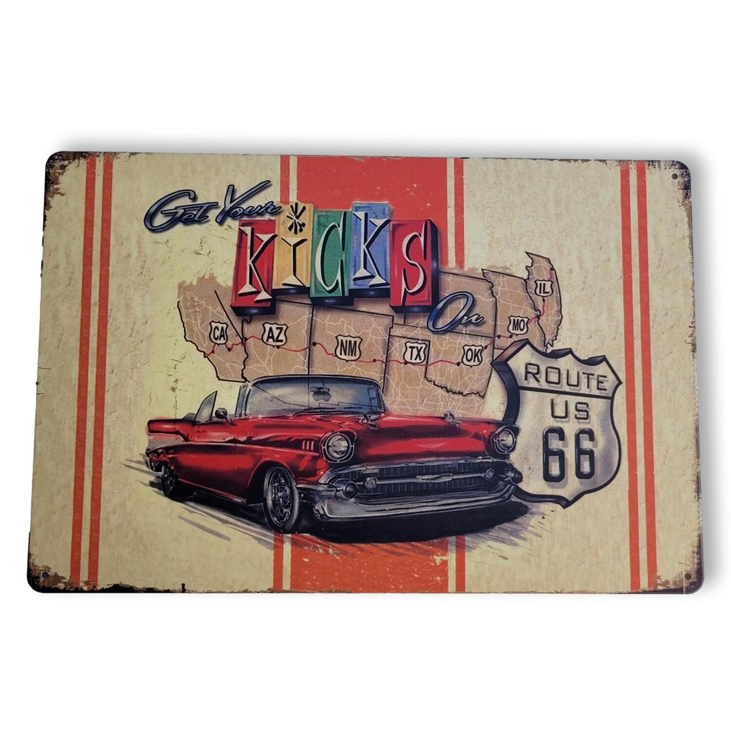 Chapa retro "Kicks" de 30cm. x 20cm.