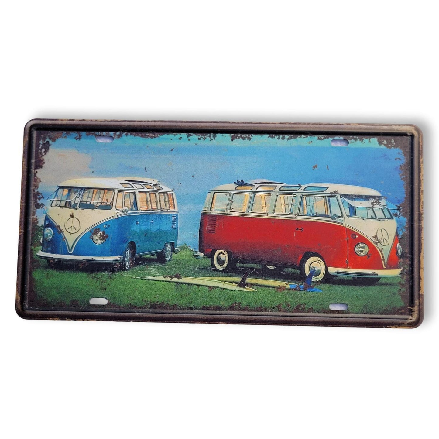 Matrícula retro "Combi" de 30cm.