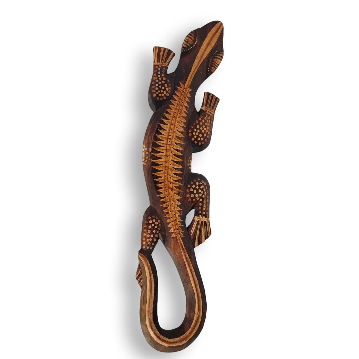 Iguana o Gecko en madera de 50cm.