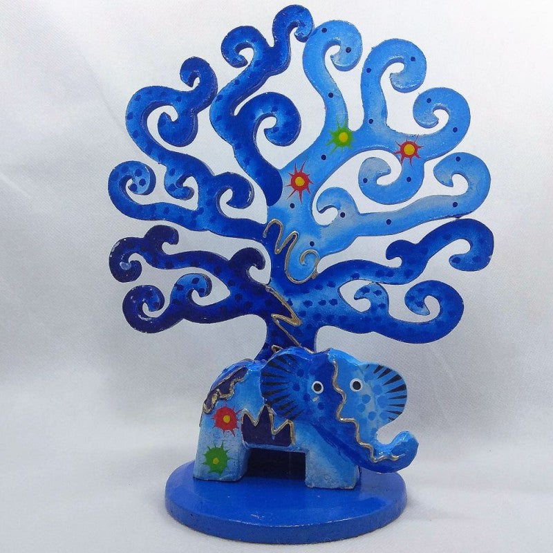 Arbol de la vida en tonos de azul