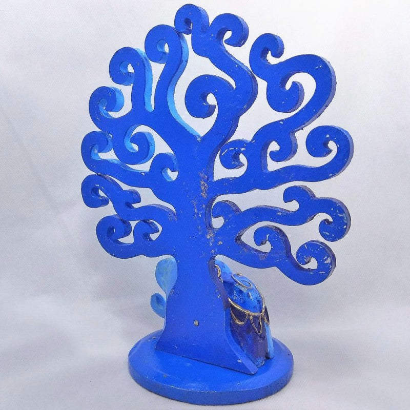 Arbol de la vida en tonos de azul