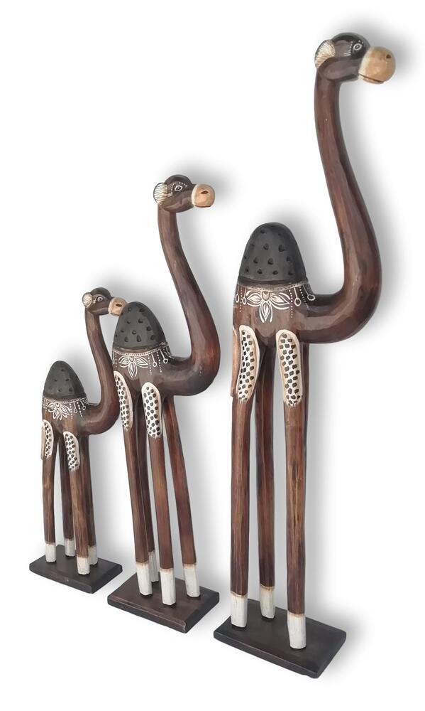 Trío de Camellos en madera de 1 metro