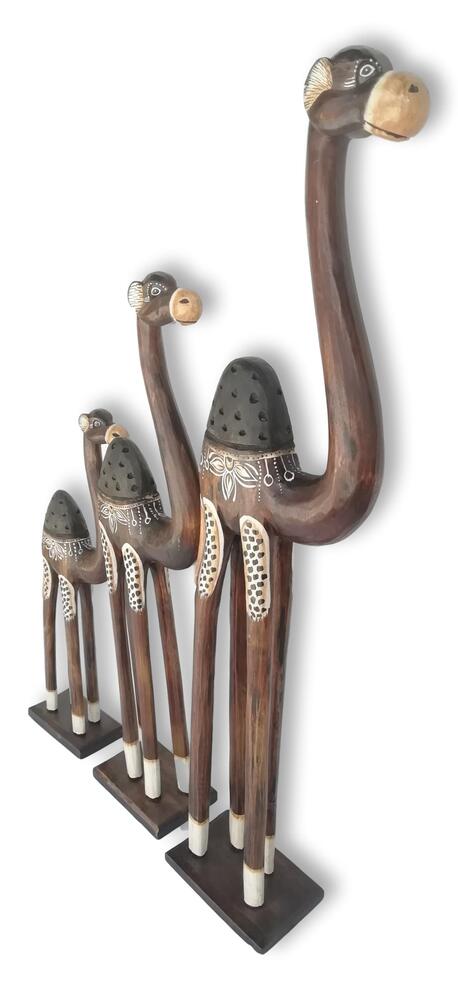 Trío de Camellos en madera de 1 metro
