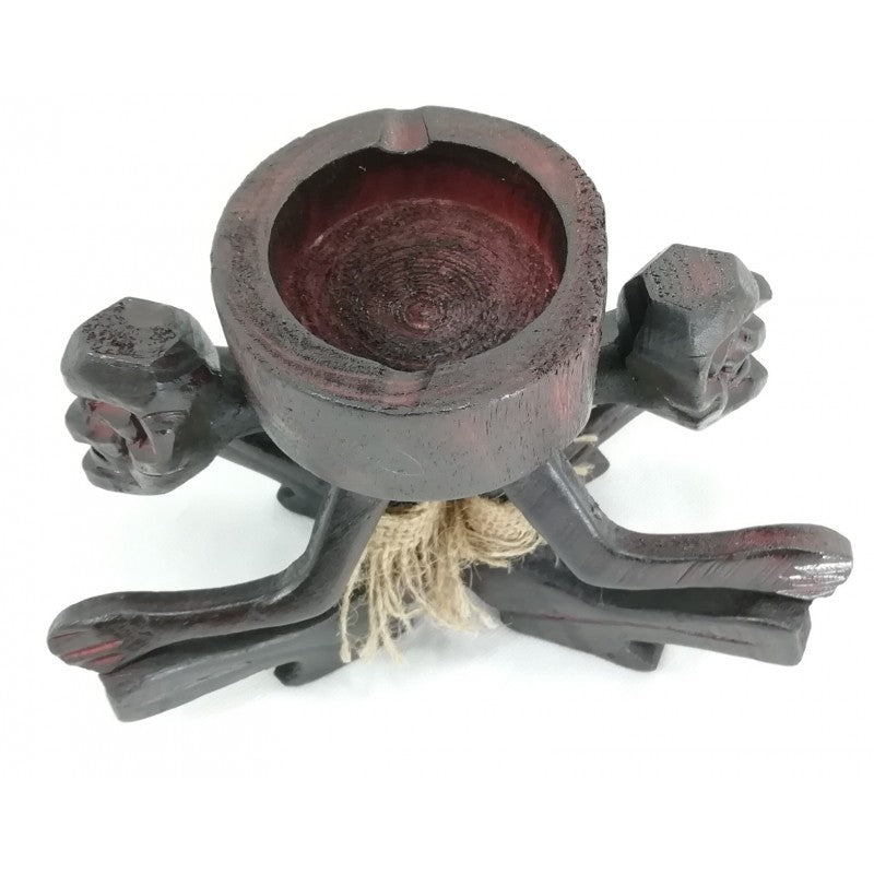 Cenicero de Hombrecito primitivo en madera