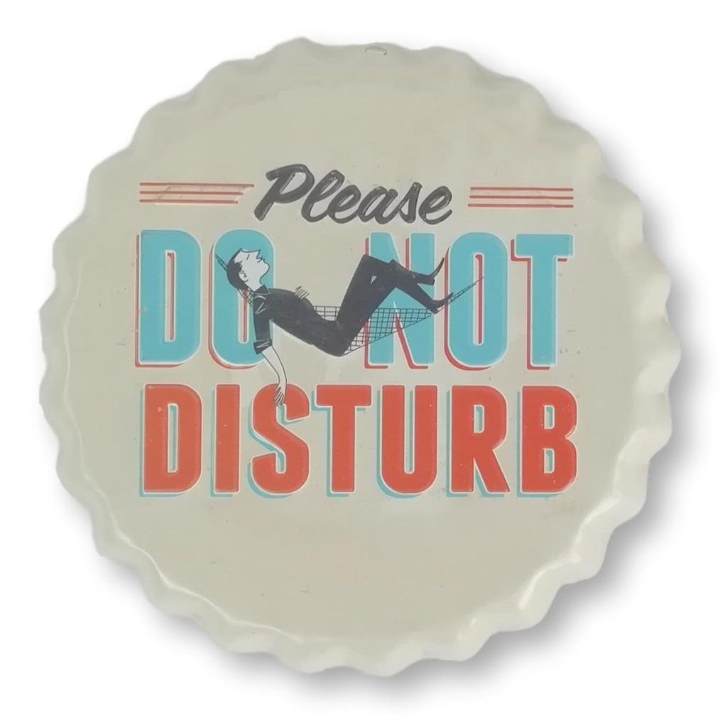Tapa retro "Do Not Disturb" 13cm.