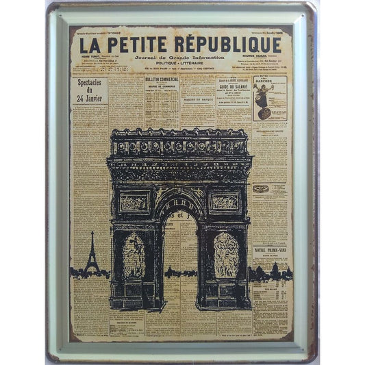 Chapa retro "La Petite Republique" de 40cm. x 30cm.
