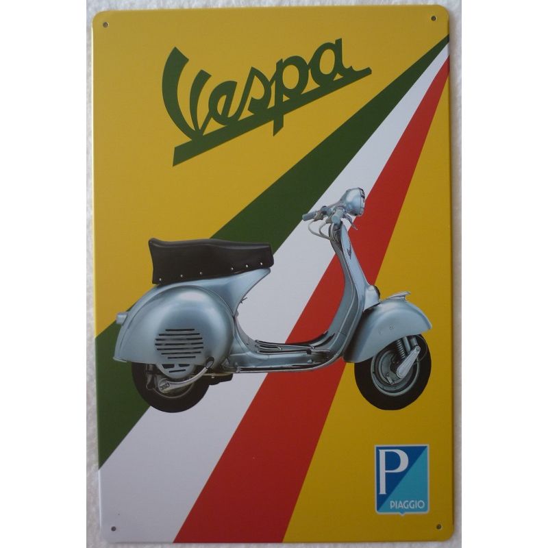 Chapa retro "Vespa" de 30cm. x 20cm.