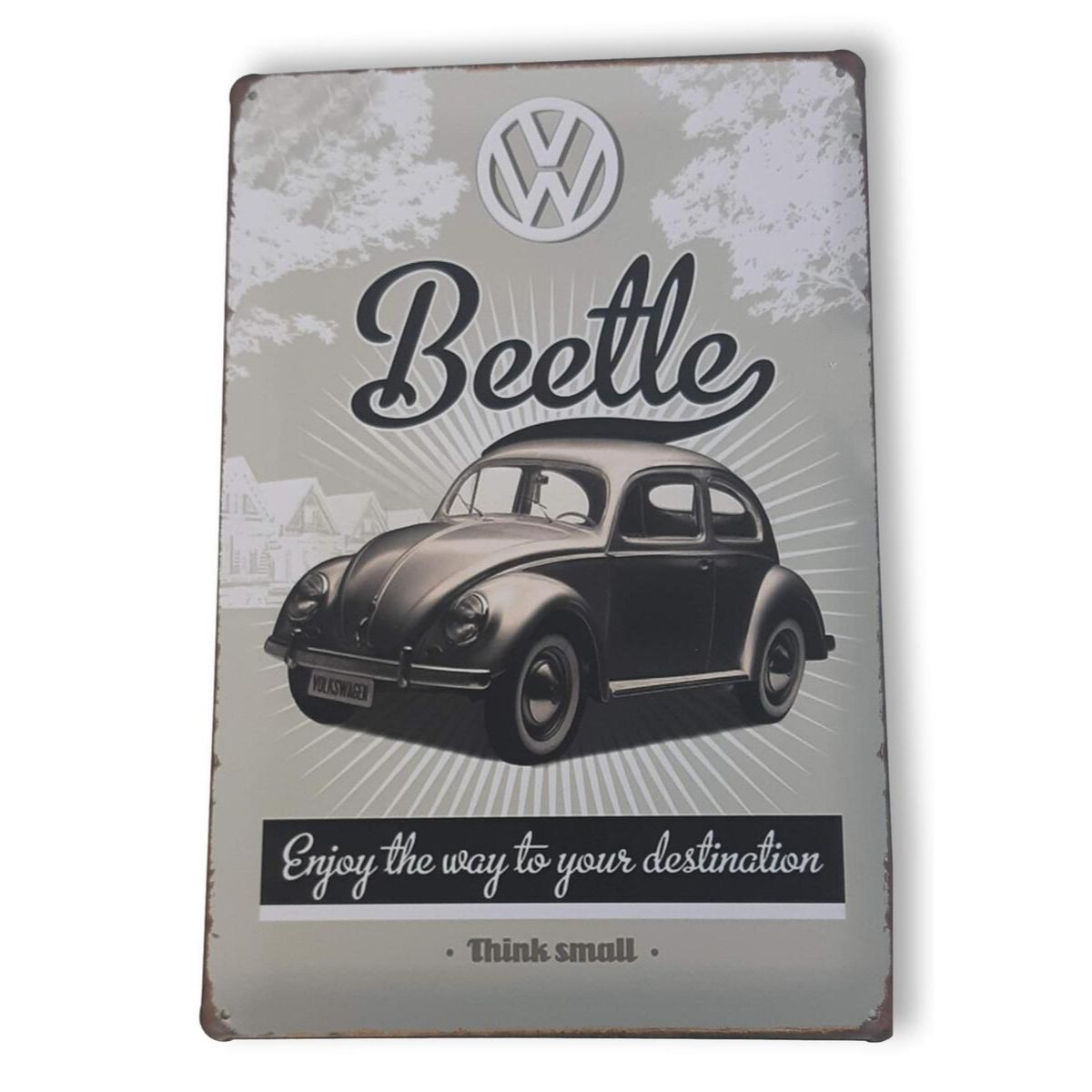 Chapa retro "Beetle" de 30cm. x 20cm.