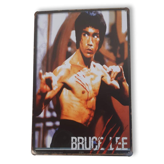 Chapa retro "Bruce Lee" de 30cm. x 20cm.
