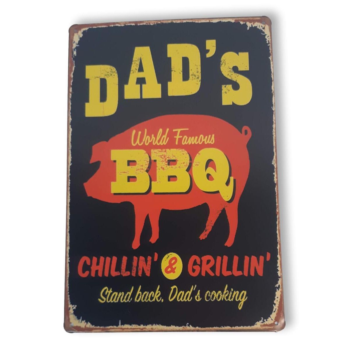 Chapa retro "BBQ" de 30cm. x 20cm.