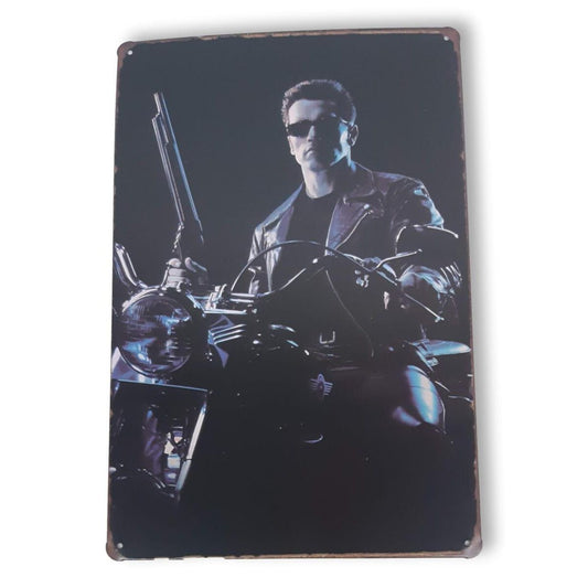 Chapa retro "Terminator" de 30cm. x 20cm.