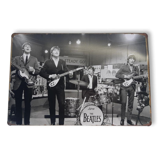 Chapa retro "The Beatles" de 30cm. x 20cm.