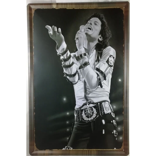 Chapa retro "Michael Jackson" de 60cm. x 40cm.