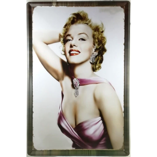 Chapa retro "Marilyn Monroe" de 60cm. x 40cm.