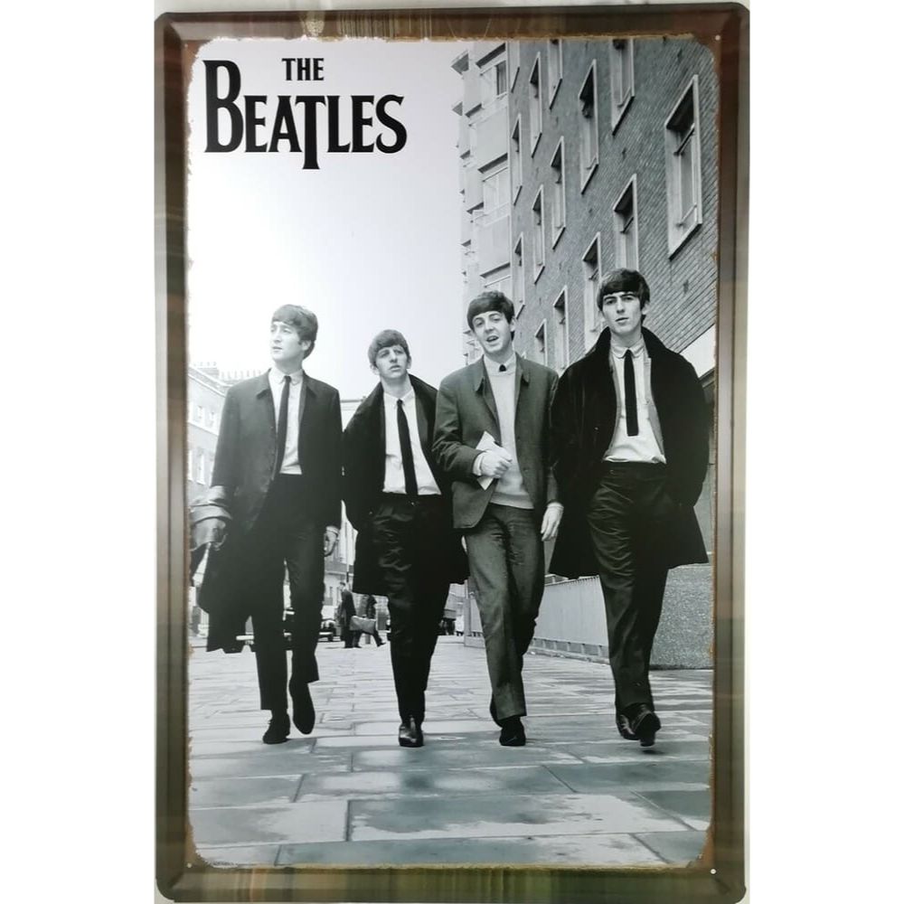 Chapa retro "The Beatles" de 60cm. x 40cm.
