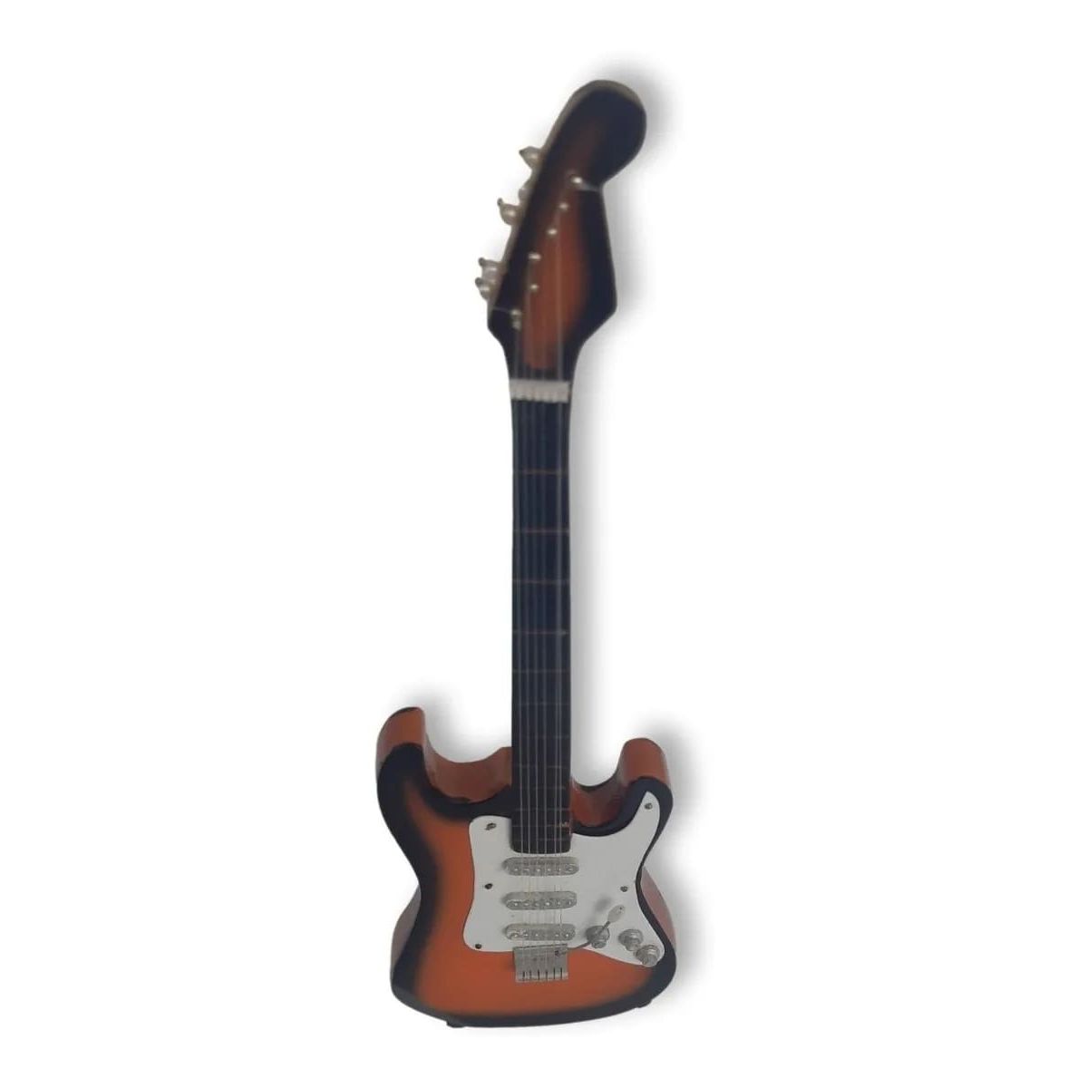 Guitarra Eléctrica Miniatura En Color Naranja