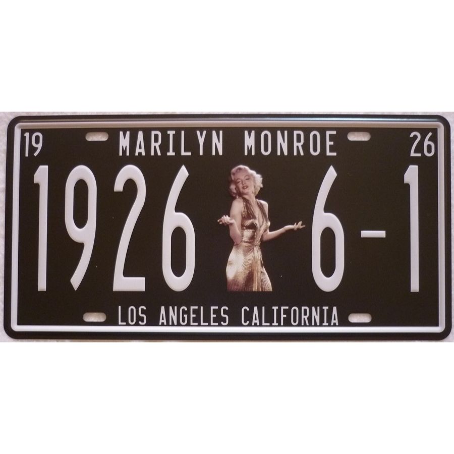 Matrícula retro "Marilyn Monroe" de 30cm.