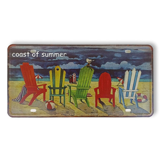 Matrícula retro "Cost Of Summer" de 30cm.