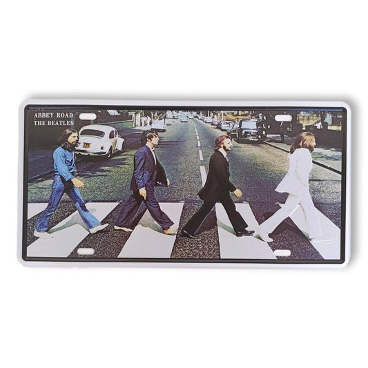 Matrícula retro "Abbey Road" de 30cm.