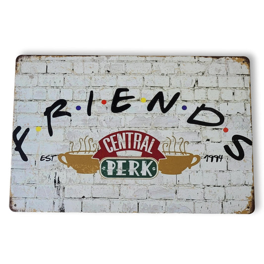 Chapa retro "Friends" de 30cm. x 20cm.