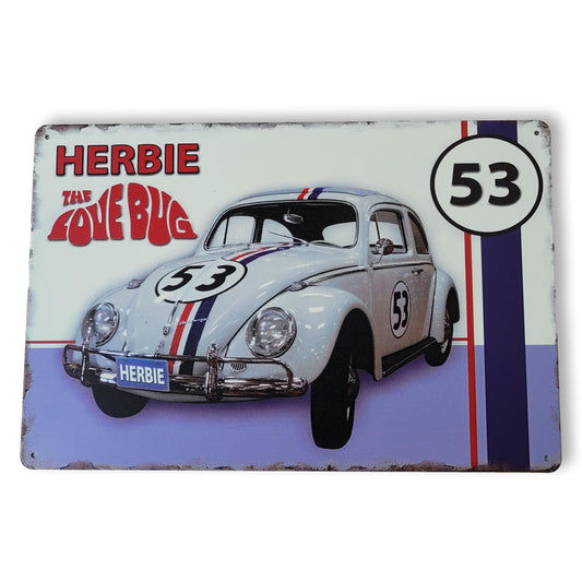 Chapa retro "Herbie" de 30cm. x 20cm.