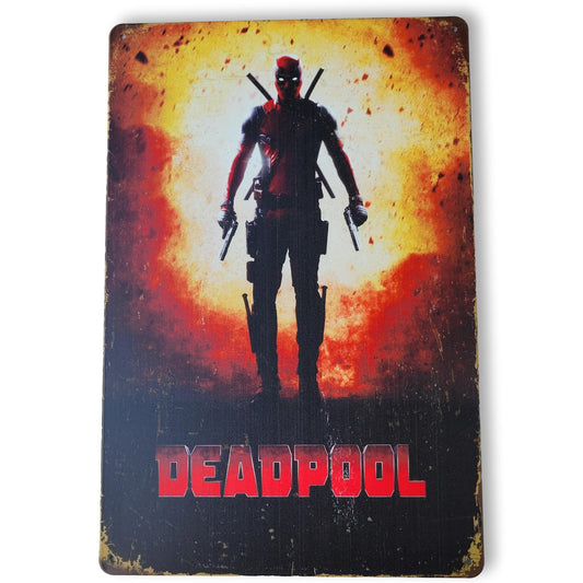 Chapa retro "Deadpool" de 30cm. x 20cm.