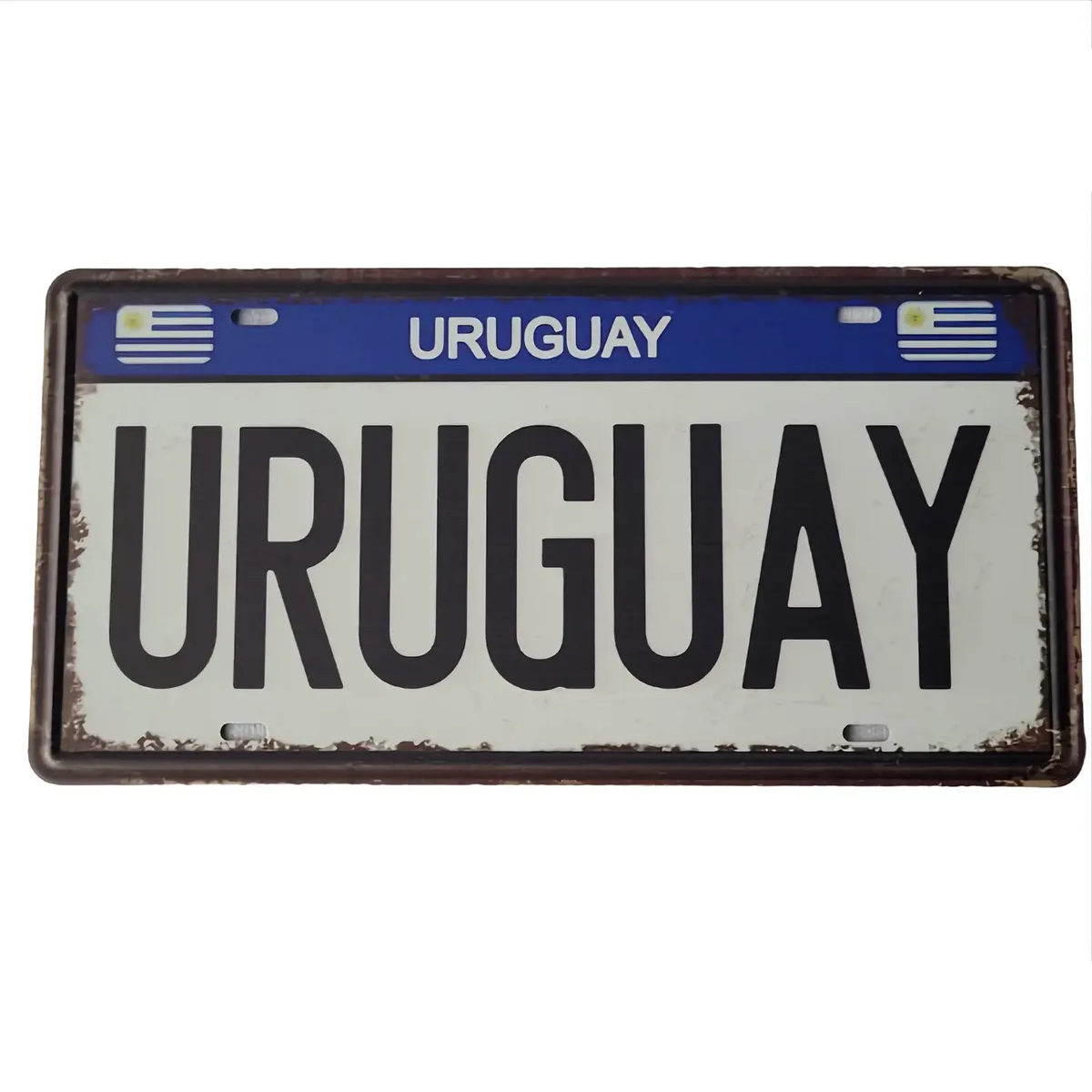 Matrícula retro "Uruguay" de 30cm.