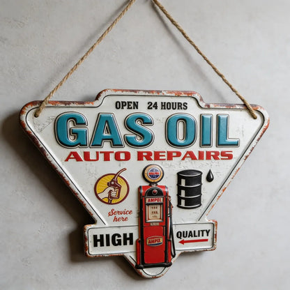 Chapa retro triangular con relieve