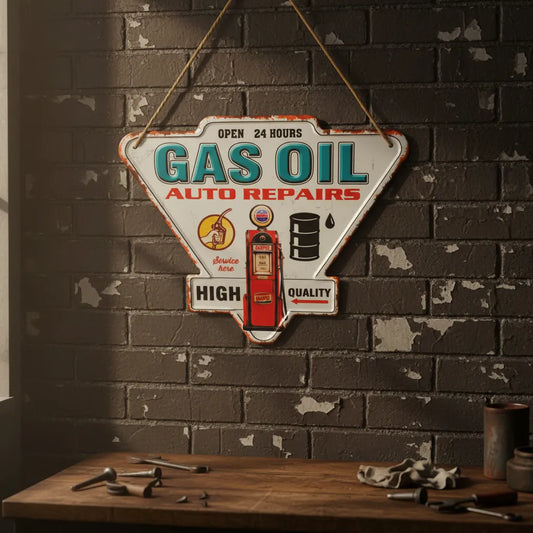 Chapa retro triangular con relieve