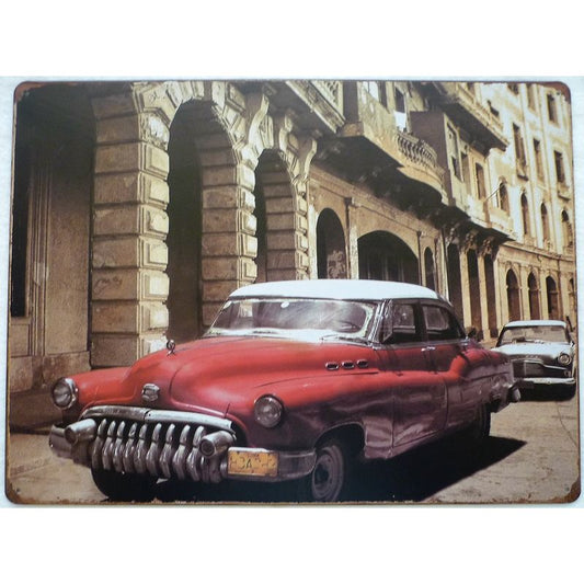 Chapa retro "Cuba" de 40cm. x 30cm.