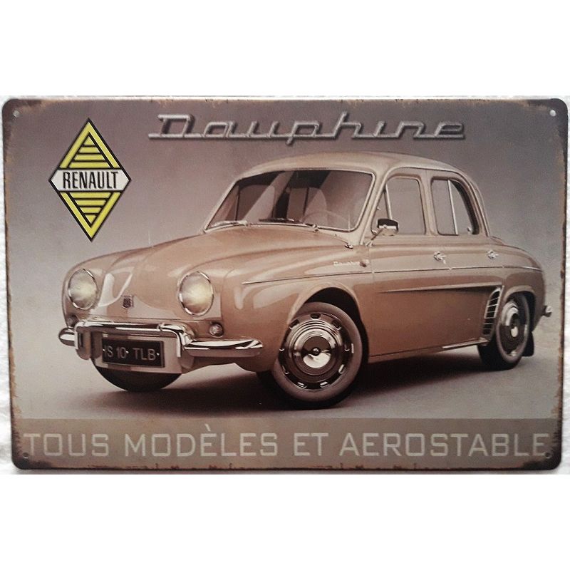 Chapa retro "Automovil" de 30cm. x 20cm.