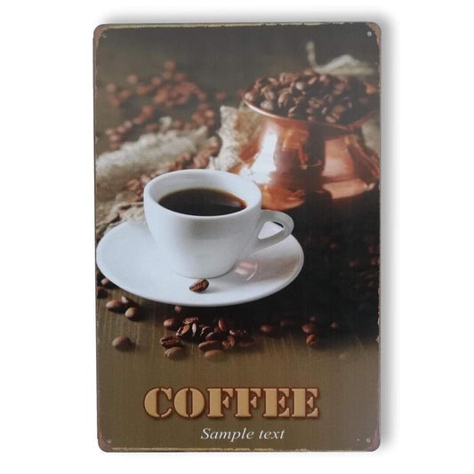 Chapa retro "Coffee" de 30cm. x 20cm.