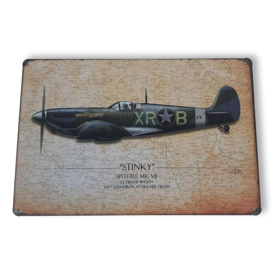 Chapa retro "Stinky" de 30cm. x 20cm.