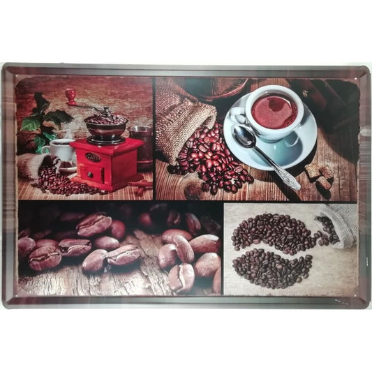 Chapa retro "Cofee" de 60cm. x 40cm.