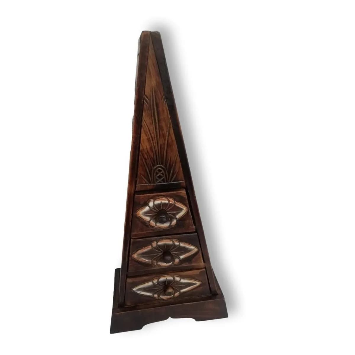 Piramide de Madera para guardar Bijouterie o Costurero