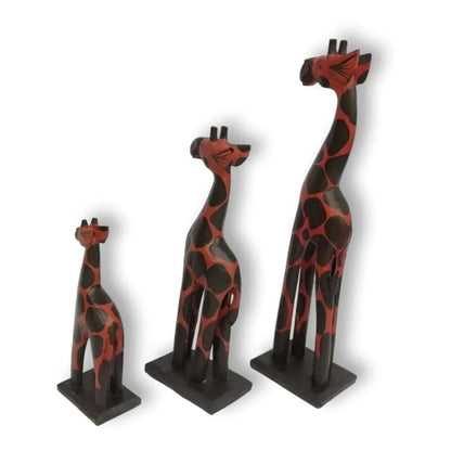 Set de 3 Jirafas en Madera Exclusivas