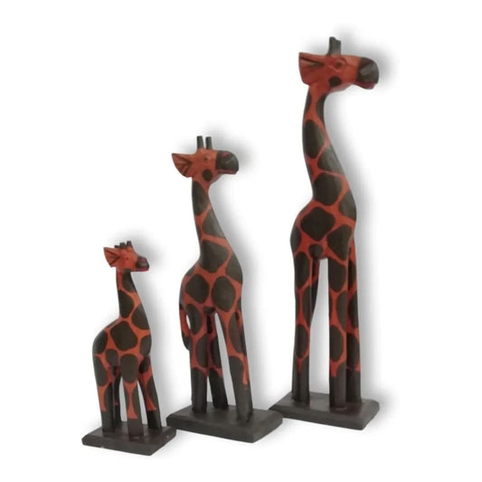 Set de 3 Jirafas en Madera Exclusivas