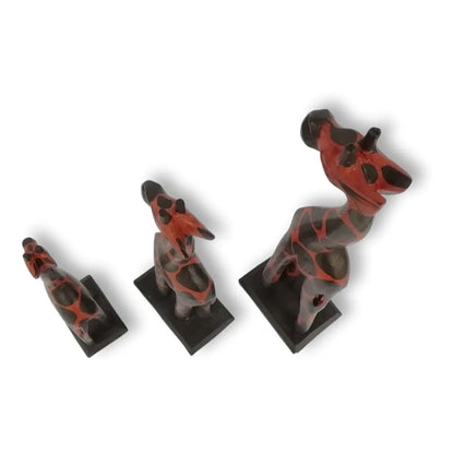 Set de 3 Jirafas en Madera Exclusivas